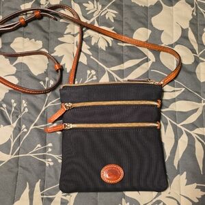 Dooney & Bourke Black and Brown Crossbody Bag